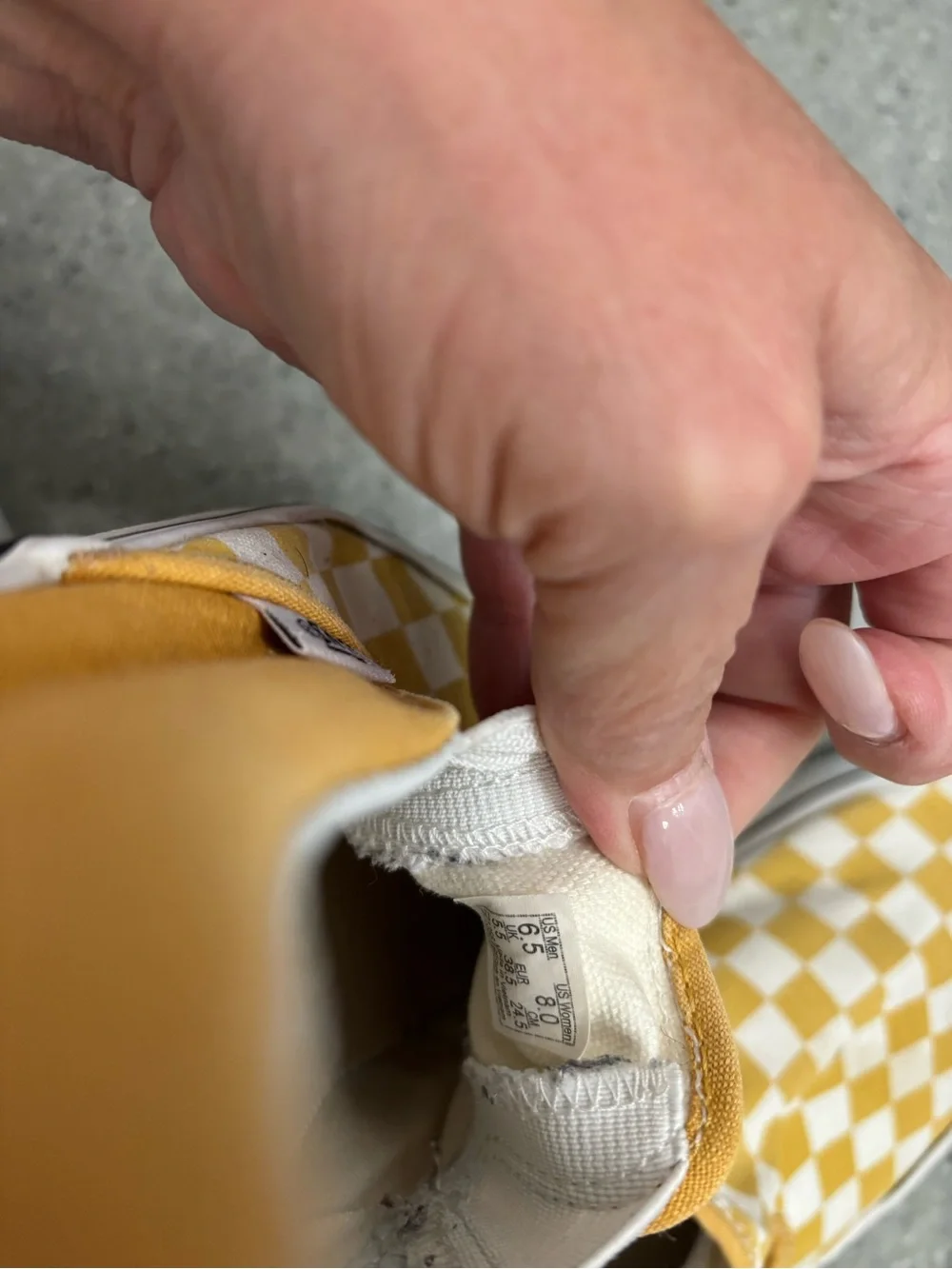 Vans Women’s Checkerboard Slip-On Sneakers - Yellow & White